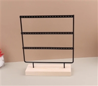 Metal Earring Display with Paintable/Stainable Base - 60 spaces