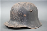 Original Third Reich Allgemeine SS No Decal Model 1918 Helmet