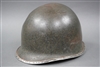 Original US WWII M1 Front Seam Fixed Bale Helmet With Westinghouse Liner