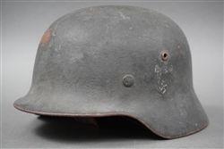 Original German WWII Heer M35 Single Decal Reissued Helmet