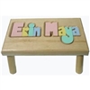 personalized puzzle step stool Nat double name maple