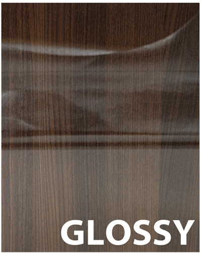 GLOSSY walnut (*VERTICAL GRAIN ONLY) sample cabinet door
