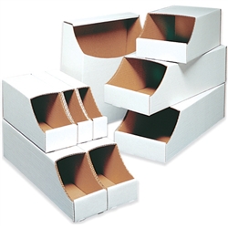 Bin Box, 4 x 18 x 4 1/2" Stackable Bin Box, 50/Bundle