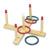 CHAMPION SPORT Ring Toss Set, Plastic/Wood, Assorted Colors, 4 Rings/5 Pegs/Set