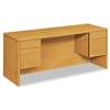 HON COMPANY 10500 Series Kneespace Credenza With 3/4-Height Pedestals, 72w x 24d, Harvest
