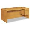 HON COMPANY 10500 Series Large "L" or "U" Right 3/4-Height Ped Desk, 72 x 36, Harvest