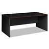 HON COMPANY 38000 Series Desk Shell, 72w x 36d x 29-1/2h, Mahogany/Charcoal