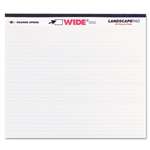 ROARING SPRING PAPER PRODUCTS WIDE Landscape Format Writing Pad, College Ruled, 11 x 9 1/2, White, 40 Sheets