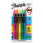 SANFORD Retractable Highlighters, Chisel Tip, Assorted Fluorescent Colors, 5/Set