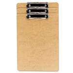 UNIVERSAL OFFICE PRODUCTS Hardboard Clipboard, 1/2" Capacity, Holds 8 1/2w x 14h, Brown, 3/Pack