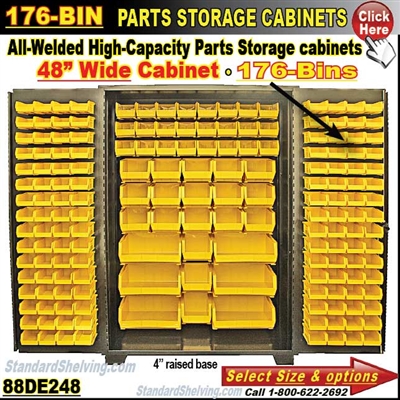 88DE248 / 176-Bin Heavy-Duty Storage Cabinet