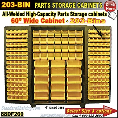 88DF260 / 203-Bin Heavy-Duty Storage Cabinet