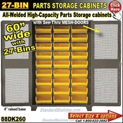88DK260 / 27-Bin Heavy-Duty See-Thru Door Storage Cabinet