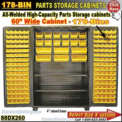 88DX260 / 178-Bin Heavy-Duty Storage Cabinet