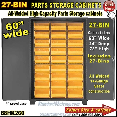 88HK260 / 27-Bin Heavy-Duty Storage Cabinet