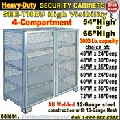 88M44 / Heavy-Duty See-Thru BULK Security Storage Cabinets
