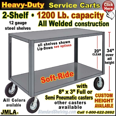 JMLA / Heavy Duty 2-Shelf Service Cart