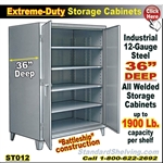 ST012 / Extreme-Duty 36"Deep Steel Storage Cabinets