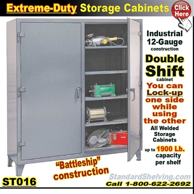 ST016 / Extreme-Duty Double Shift Steel Cabinets
