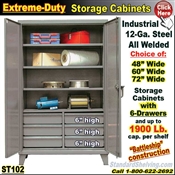ST102 / Extreme Duty 6-Drawer Storage Cabinet