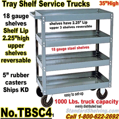 Tray 4-Shelf Service Trucks / TBSC4