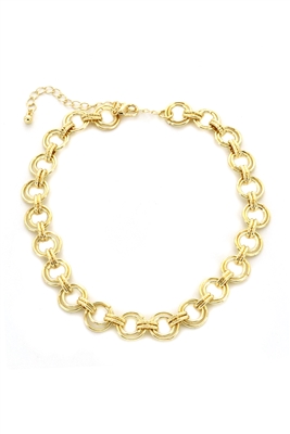 Gold Layered Link Chain 16"-18" Necklace