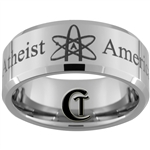 10mm Beveled Tungsten Carbide American Atheist Design