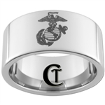10mm Pipe Tungsten Carbide Marines Eagle Globe and Anchor Design Ring.