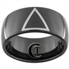 11mm Black Dome Tungsten Carbide Celtic Triangle Design