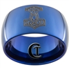 12mm Blue Dome Tungsten Carbide Thor's Hammer Design Ring.