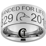 Build Your Own Custom 12mm Pipe Tungsten Carbide Duck and Banded For Life Design