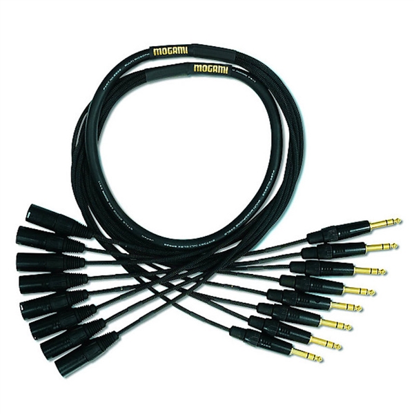 Mogami GOLD 8 TRSXLRM-15, 8-Ch 1/4 TRS to XLRM Snake Cable. 15 Ft.
