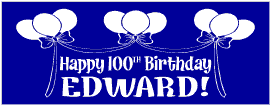 Happy 100th Birthday Banner with 3 Balloon Bouquets