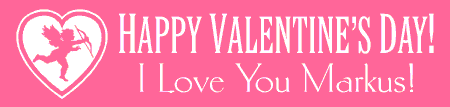 Happy Valentine's Day Cupid Banner