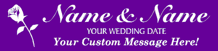 Name & Name Rose Wedding Reception Banner