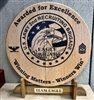 Barrel Head Plaque with Stand