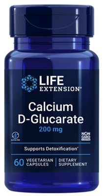 Calcium D-Glucarate (200 mg, 60 vegetarian capsules)