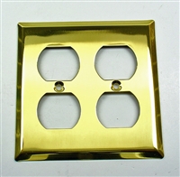 Square Double Receptacle Plate