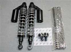 TEC Black/Chrome Front and Rear Adjustable Suspension Kit for Triumph Water-Cooled T120