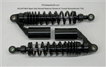 TEC ADJUSTABLE Black Alloy Remote Reservoir Shocks for Triumph Bonneville and T100