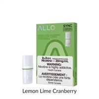 Allo Sync Pod Pack Lemon Lime Cranberry 3pk 20mg