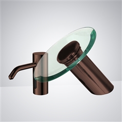 Fontana Dijon Oil Rubbed Bronze Waterfall Motion Sensor Faucet & Automatic Soap Dispenser for Restrooms