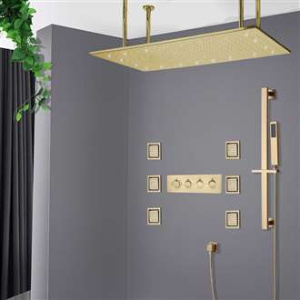 Lima Luxury Brushed  Gold Shower Set