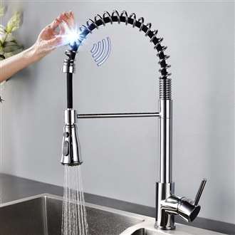 Fontana Valence Chrome Finish with Pull Down Sprayer Stainless Steel Smart Sensor Kitchen Faucet