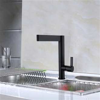 Grenoble Solid Brass Single Handle Matte Black Deck Mount Kitchen Faucet