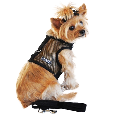 Cool Mesh Dog Harness-Solid Black