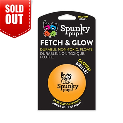 Spunky Pup Fetch & Glow Ball-Medium