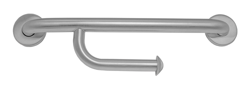 Grab Bar with Toilet Paper Holder - 16 inch