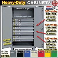 99DT106 * Heavy-Duty Storage Cabinets with Drawers