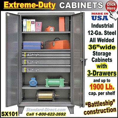 SX101 * Extreme-Duty Storage Cabinets with Drawers